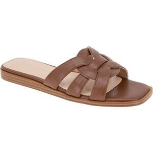NEW BCBGeneration Women's Meltem Flat Sandal Sugar Almond Size 6M Slip On